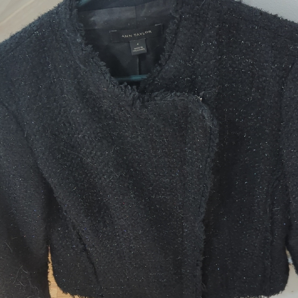 Ann Taylor Textured Black Blazer